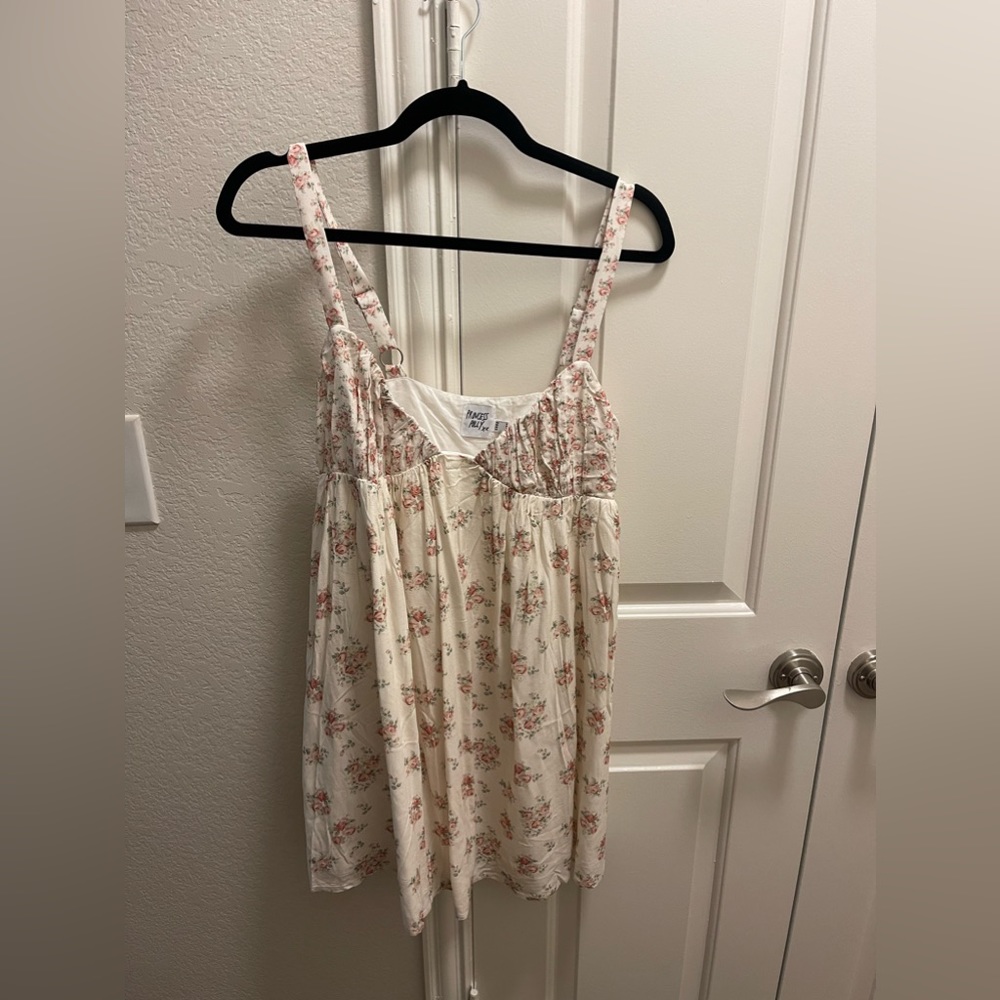 PRINCESS POLLY Babydoll Floral Mini Dress